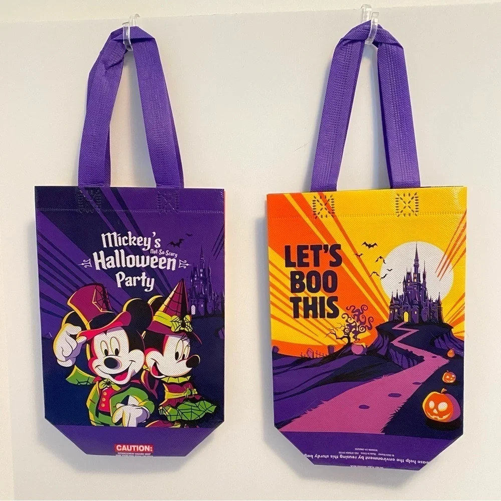 Walt Disney World Mickey's Halloween Party Small Trick Or Treat Bags Set of 2